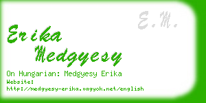 erika medgyesy business card